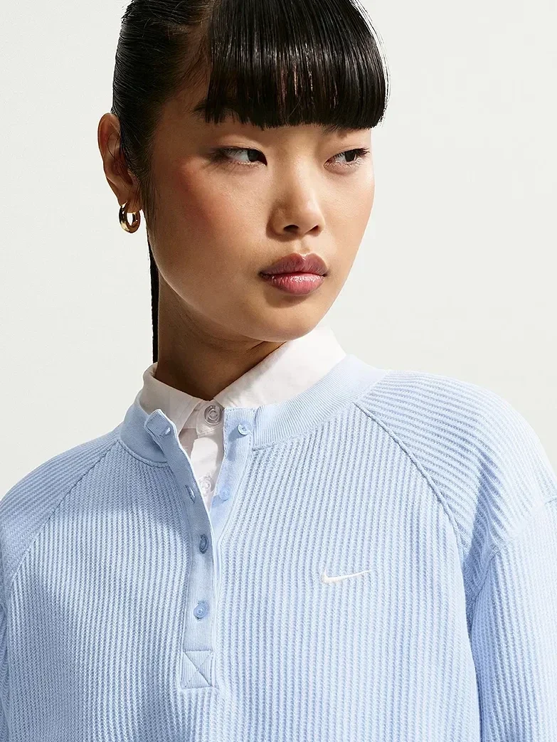 Camiseta Waffle Sportswear Chill Oversized Henley - imagen 3