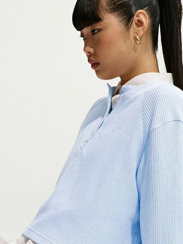 Camiseta Waffle Sportswear Chill Oversized Henley - imagen 2