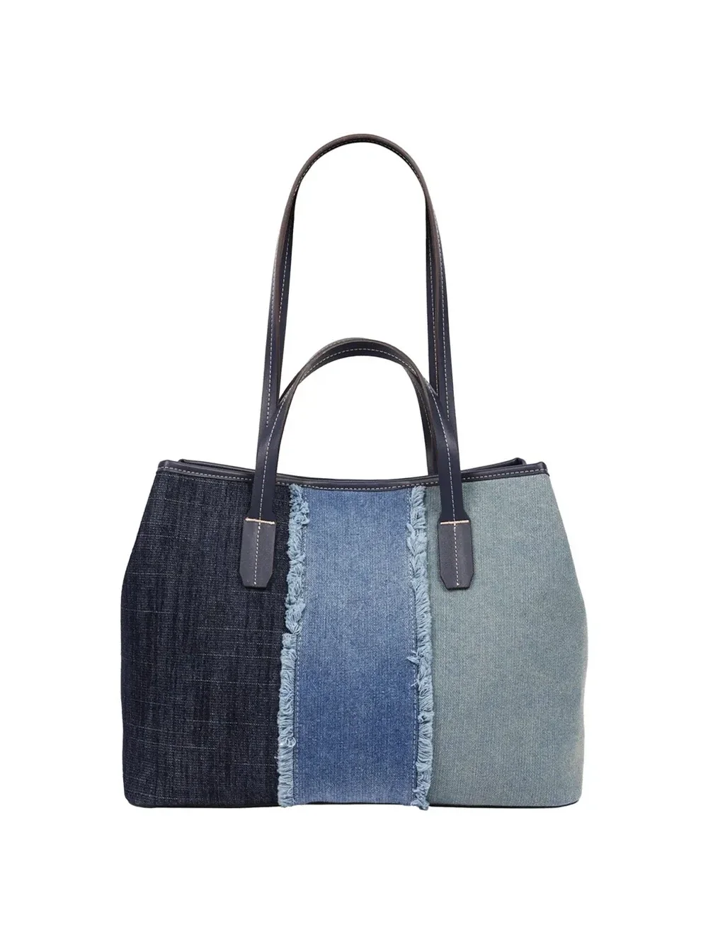 Bolso Tote Horseshoe en Denim Deshilachado - imagen 5