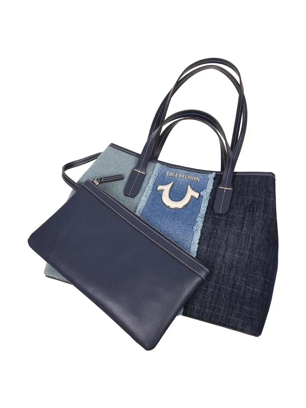 Bolso Tote Horseshoe en Denim Deshilachado - imagen 8