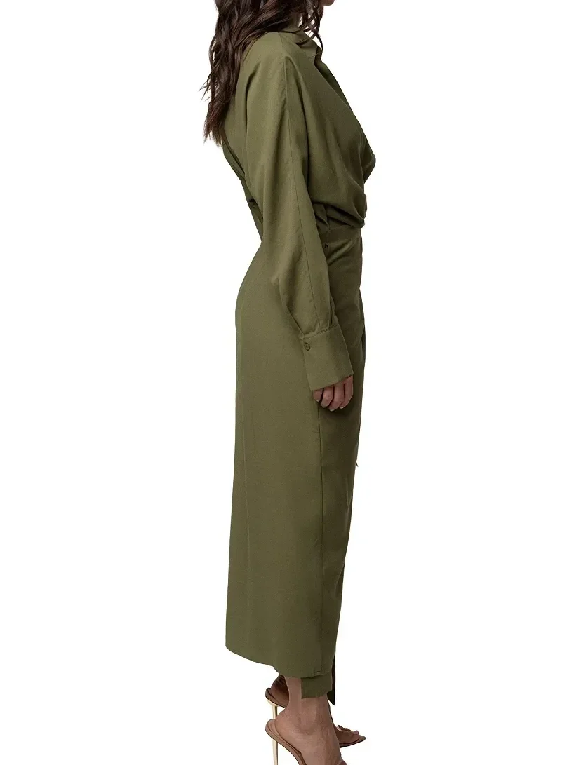 Vestido Midi Skyline con Envoltura - imagen 5
