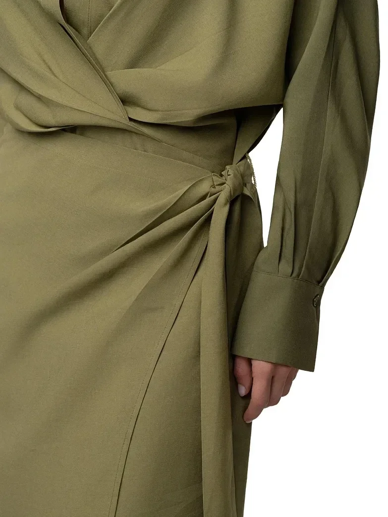 Vestido Midi Skyline con Envoltura - imagen 7