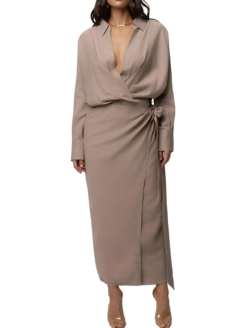Vestido Midi Skyline con Envolvente - imagen 3