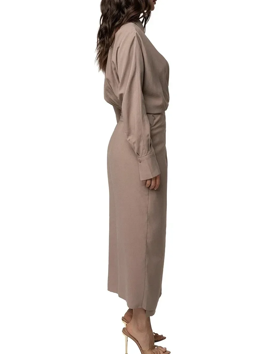 Vestido Midi Skyline con Envolvente