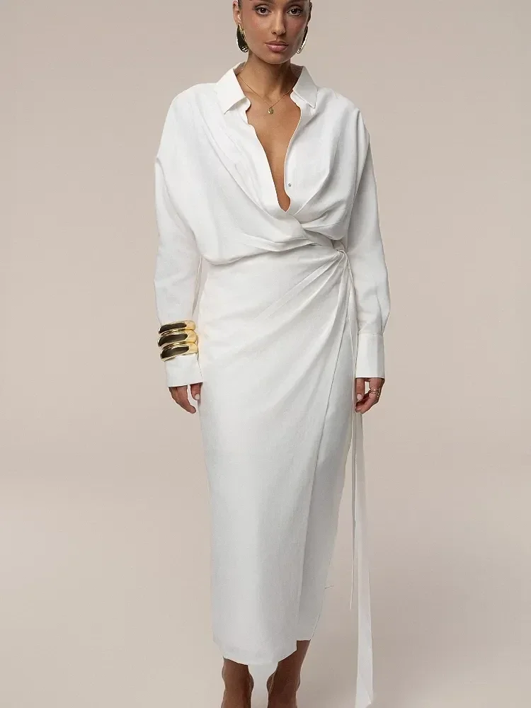 Vestido Midi Skyline con Envolvente - imagen 1