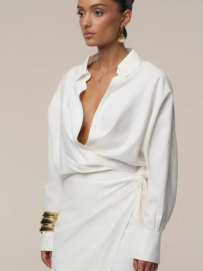 Vestido Midi Skyline con Envolvente - imagen 4