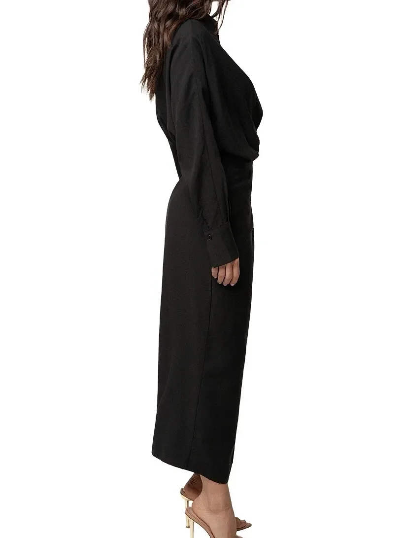 Vestido Midi Skyline con Envoltura