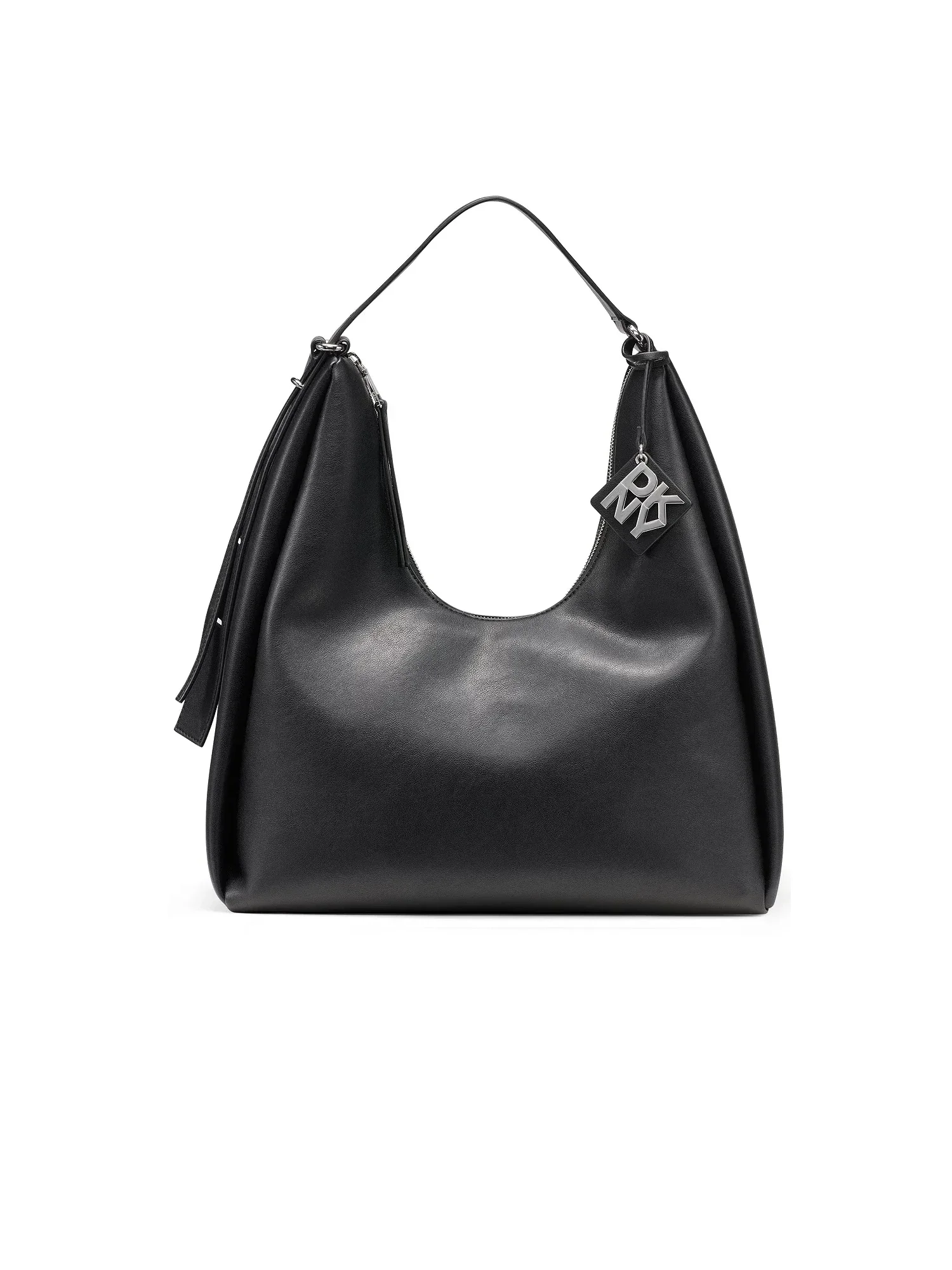 Elicia Large Hobo Handbag - Black/Silver