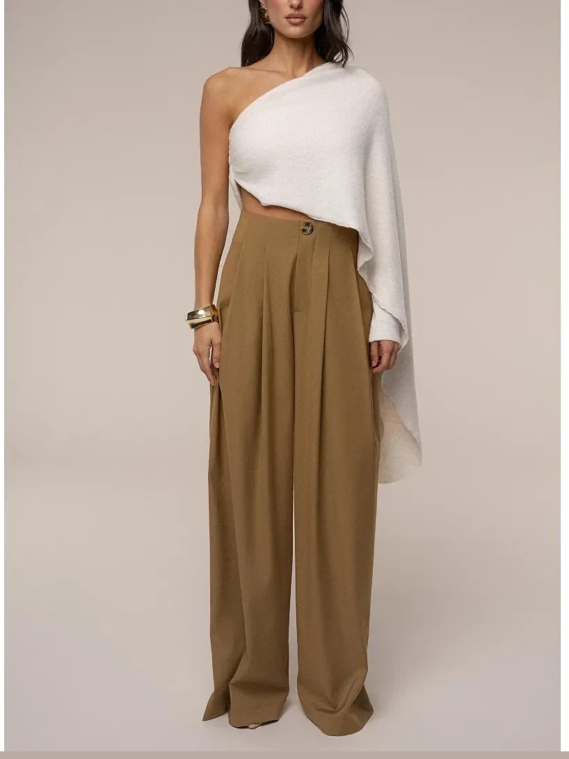 Pantalón Polished Pleat de Tiro Alto