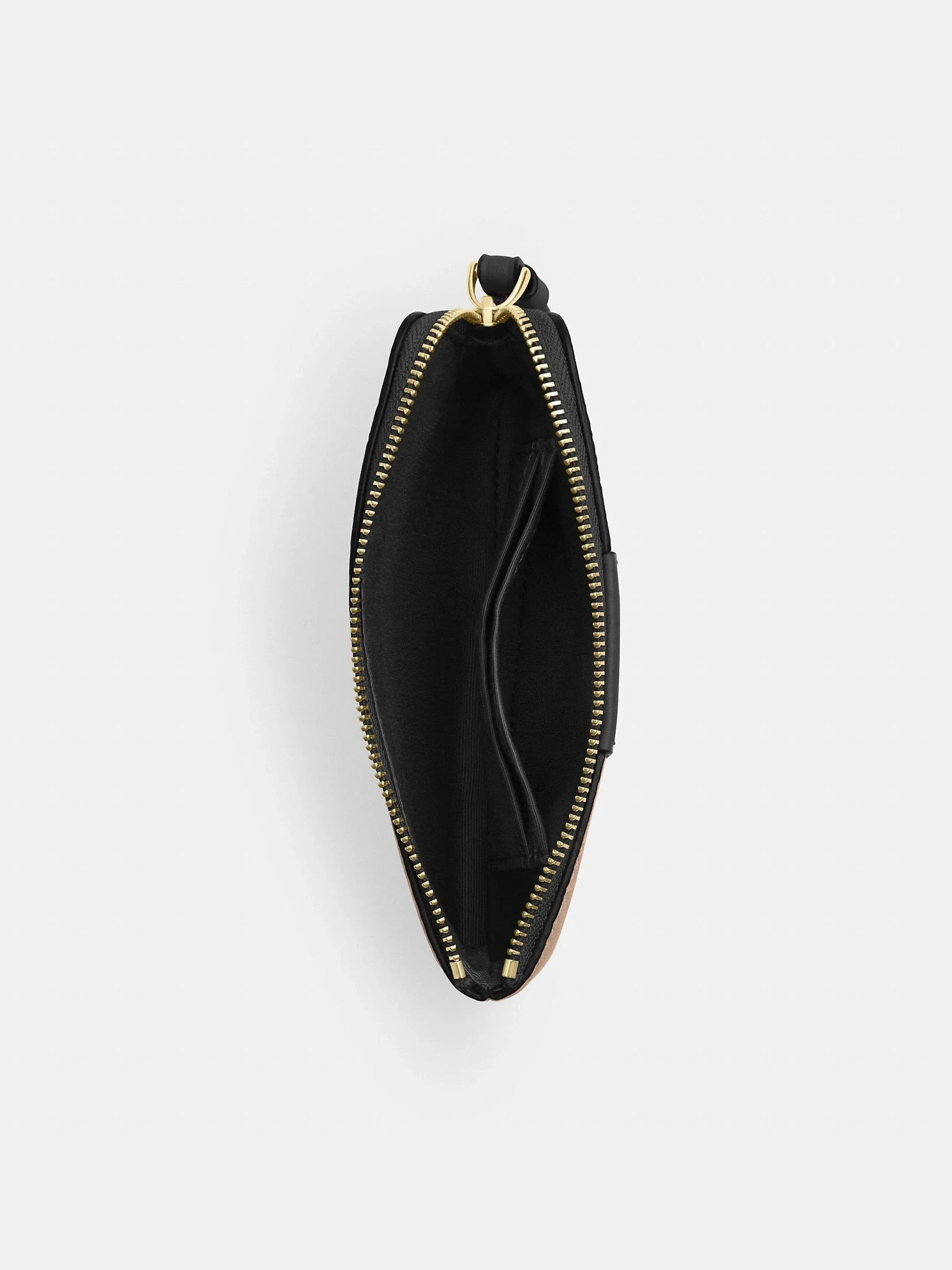 Monedero de Muñeca Corner Zip en Lona Signature con Franja