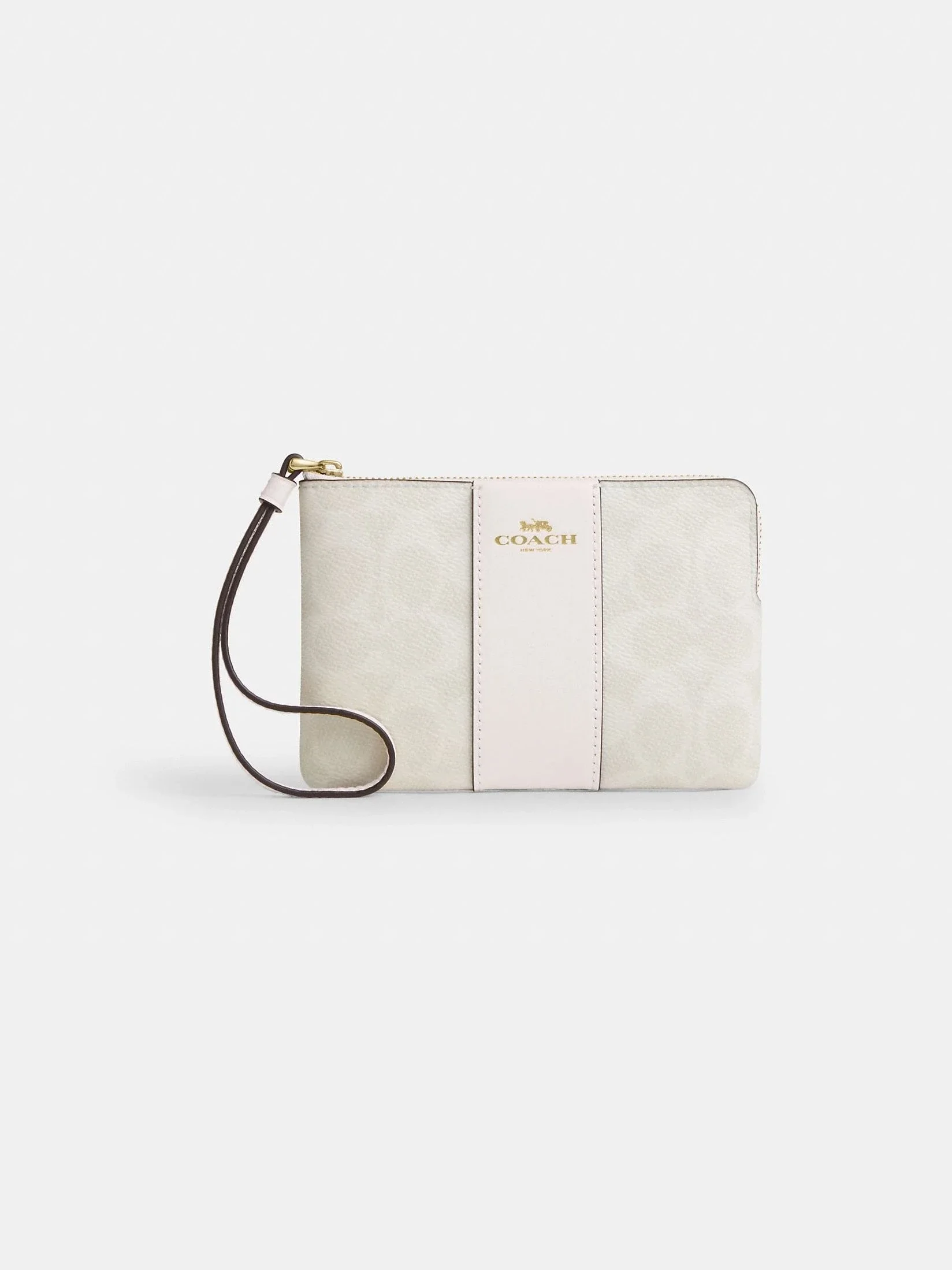 Monedero de Muñeca Corner Zip en Lona Signature con Franja - imagen 5