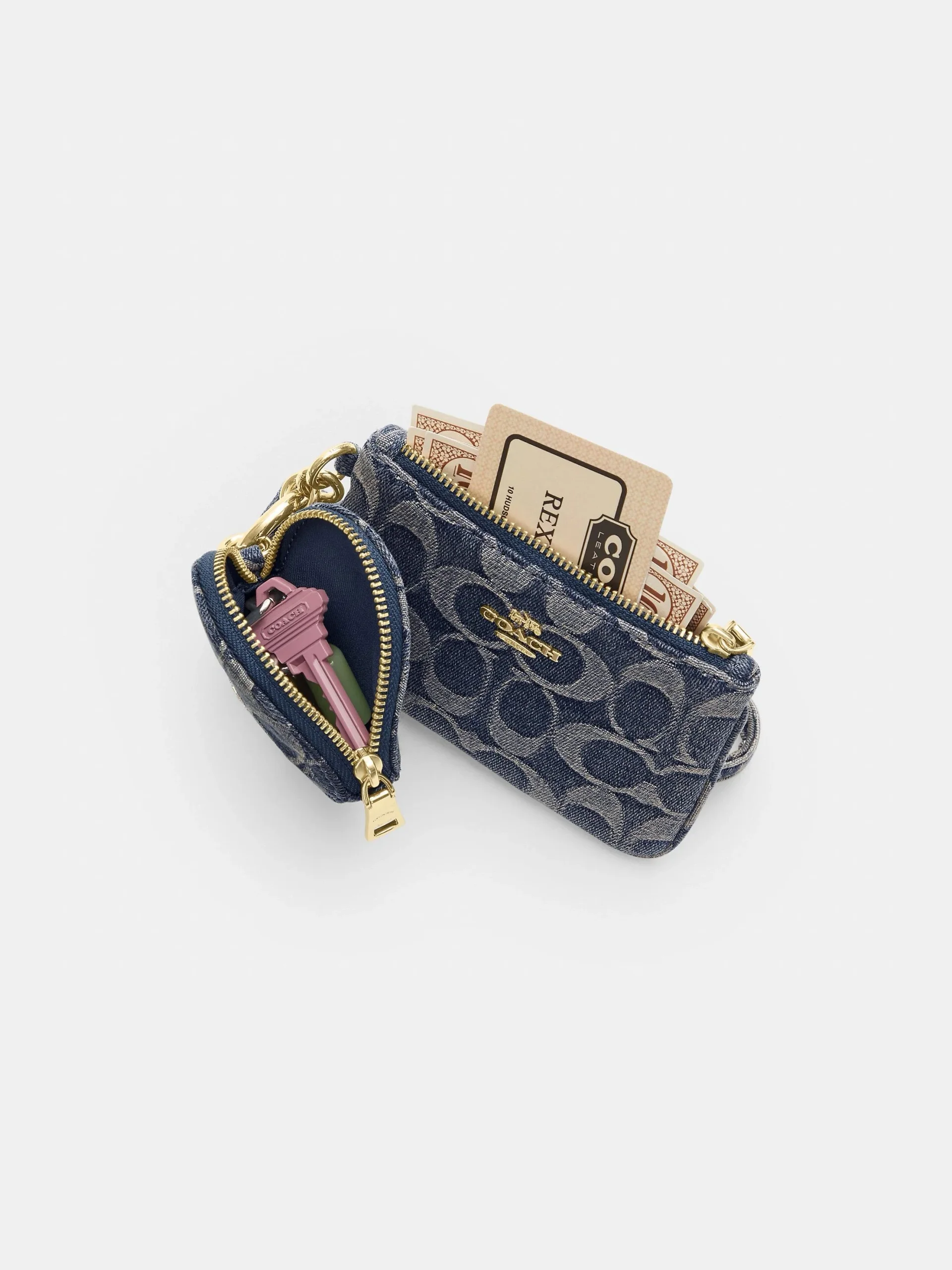 Set de Monedero de Muñeca y Estuche de Corazón en Denim Signature - imagen 3