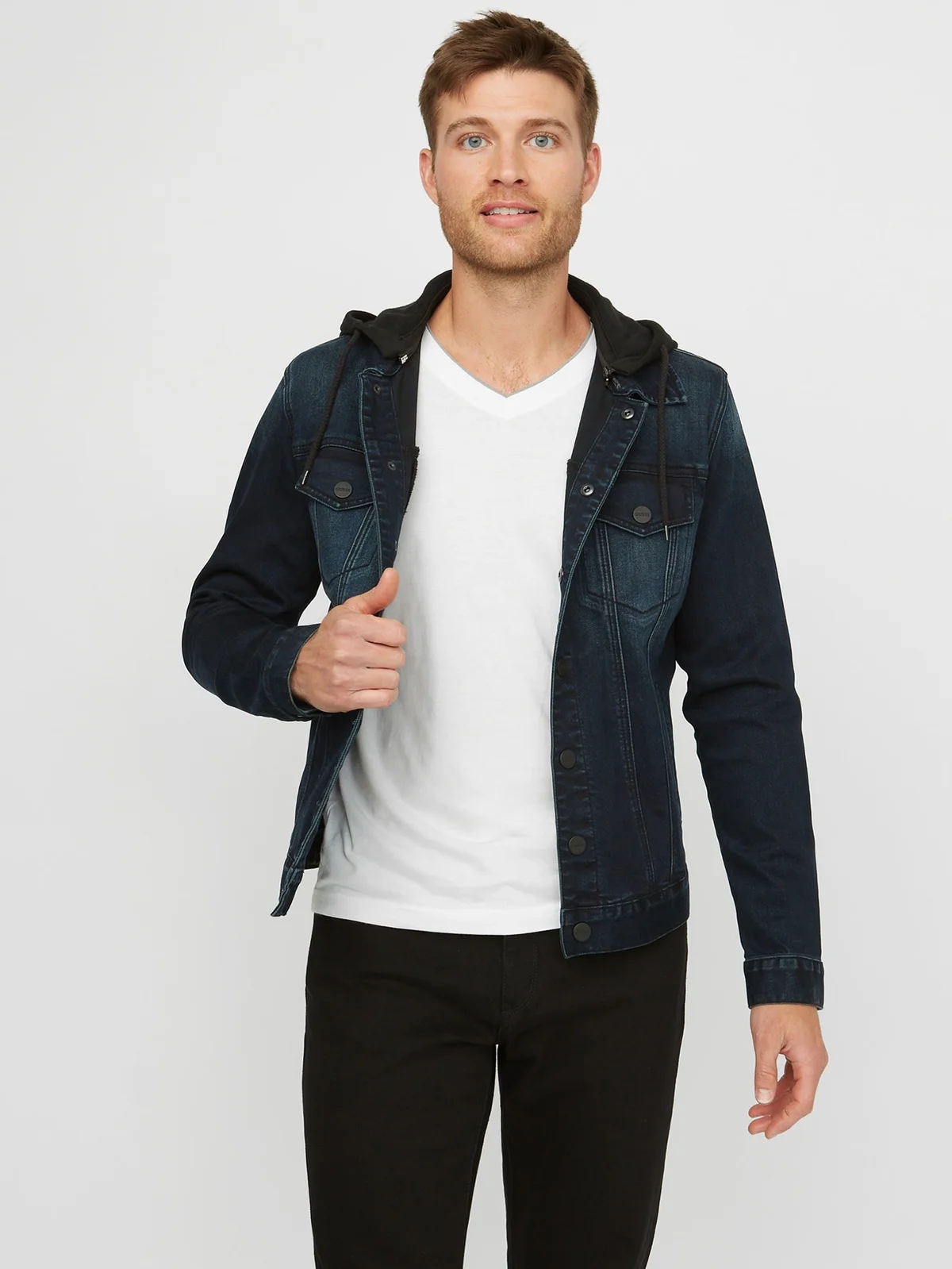Chaqueta de Denim con Capucha Vertix
