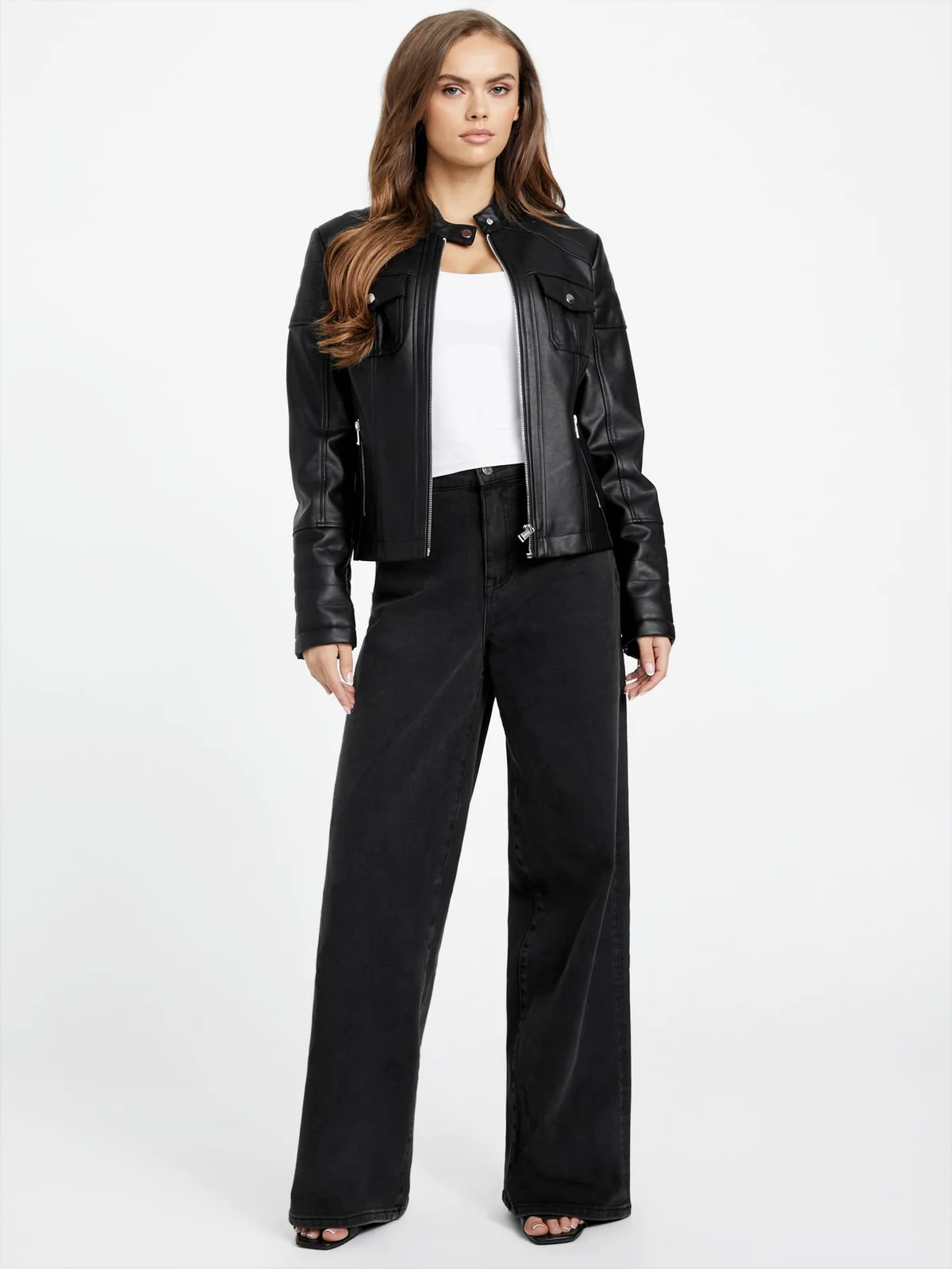 Chaqueta Motera de Piel Sintética Danielle - imagen 6