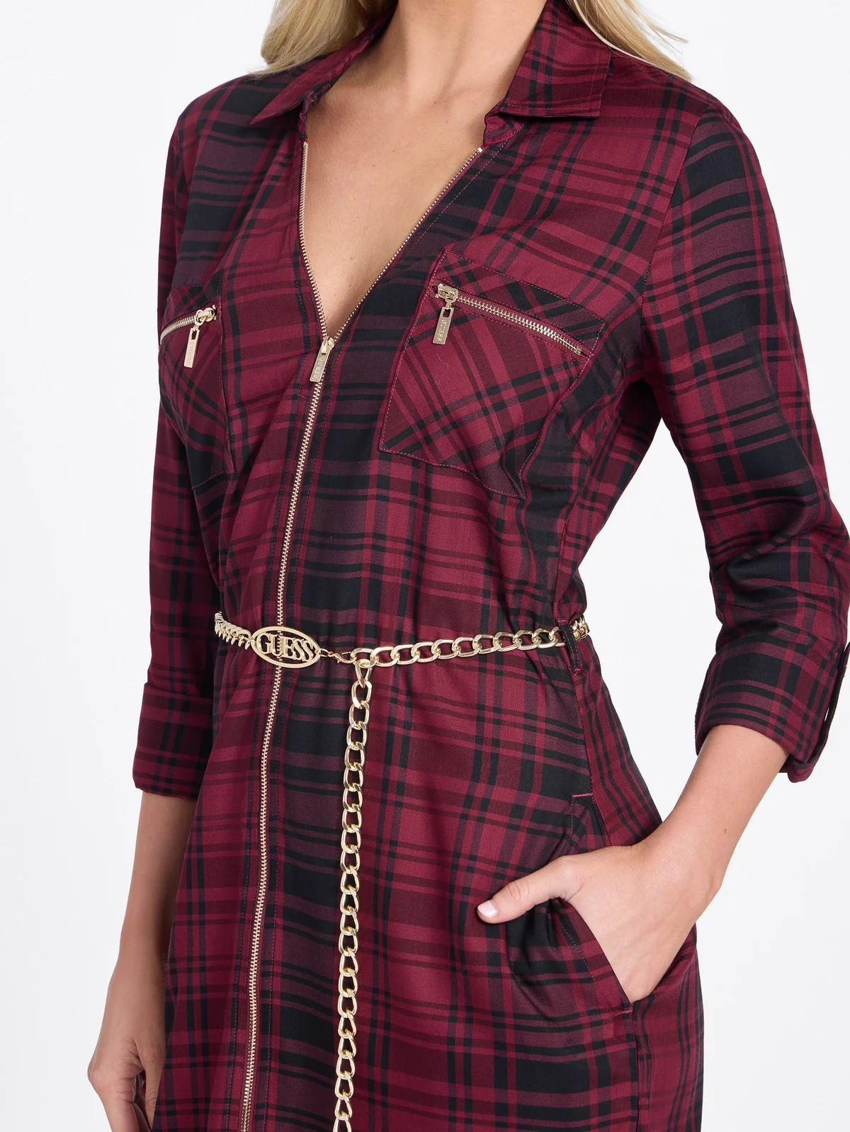Vestido Camisero a Cuadros Elina - imagen 3