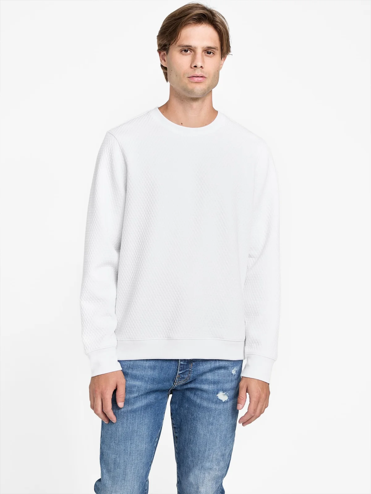 Jersey de Cuello Redondo Jacquard Omar