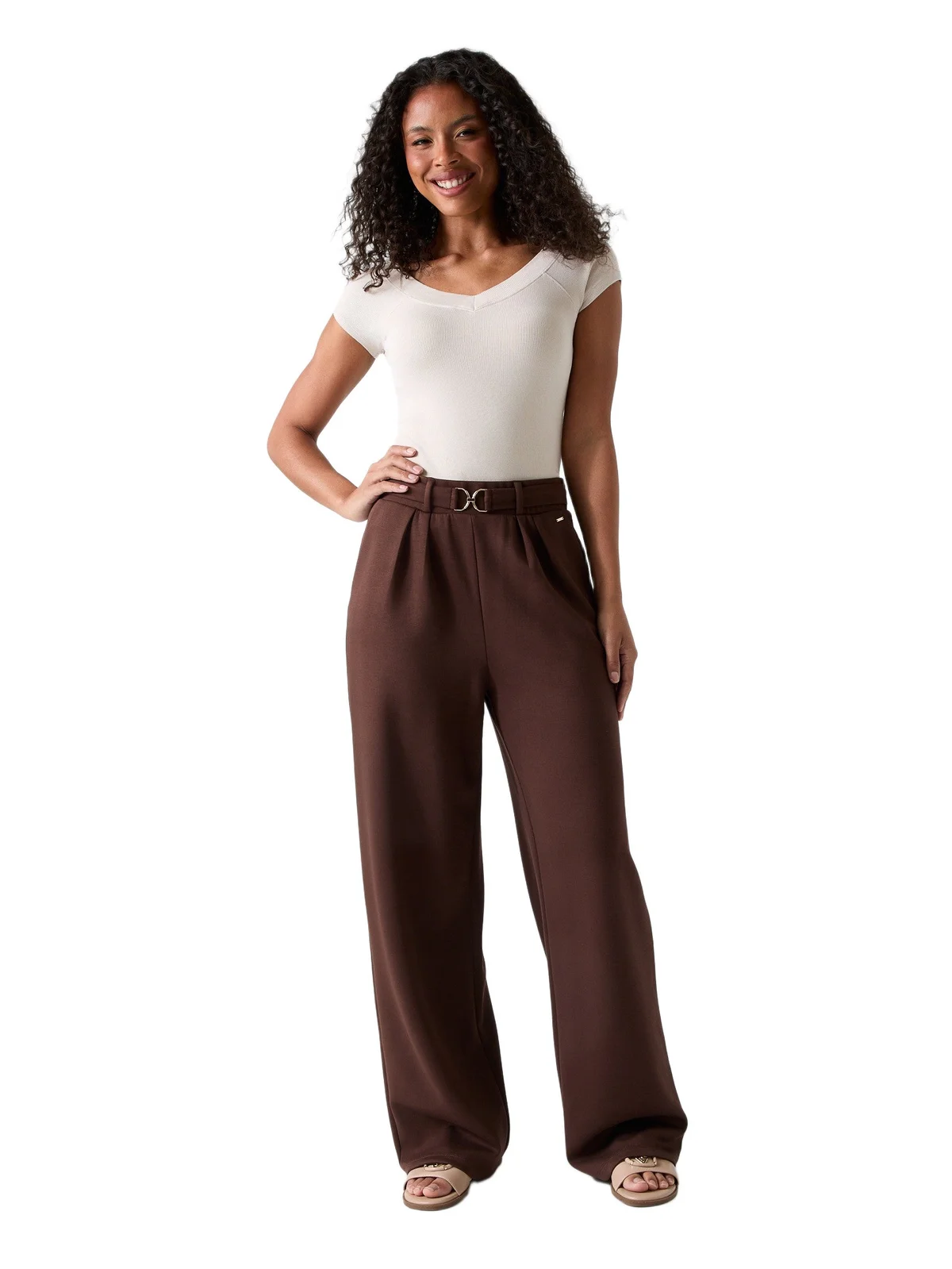 Pantalones Wide Leg Olympia con Cinturón - imagen 3