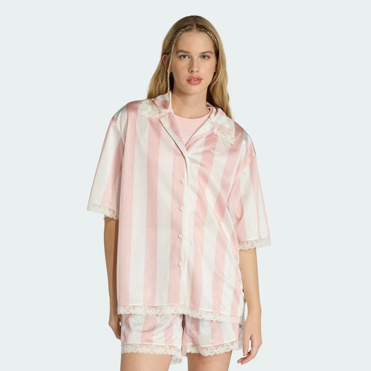 Camisa con Encaje Jacquard