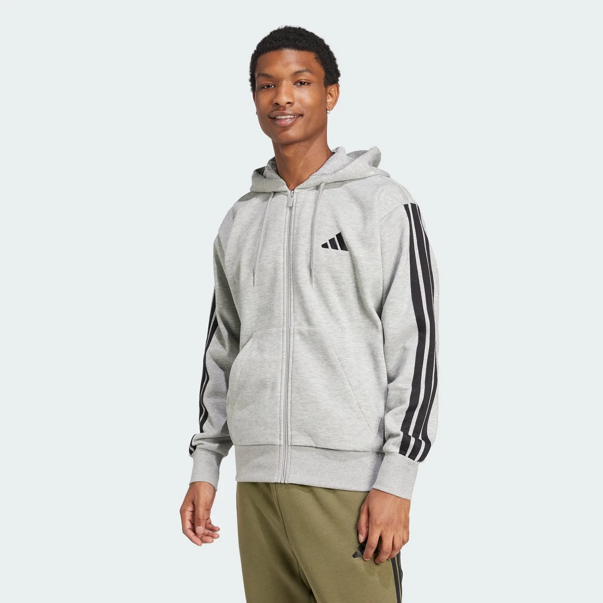 Sudadera con Capucha Essentials 3-Stripes de Fleece