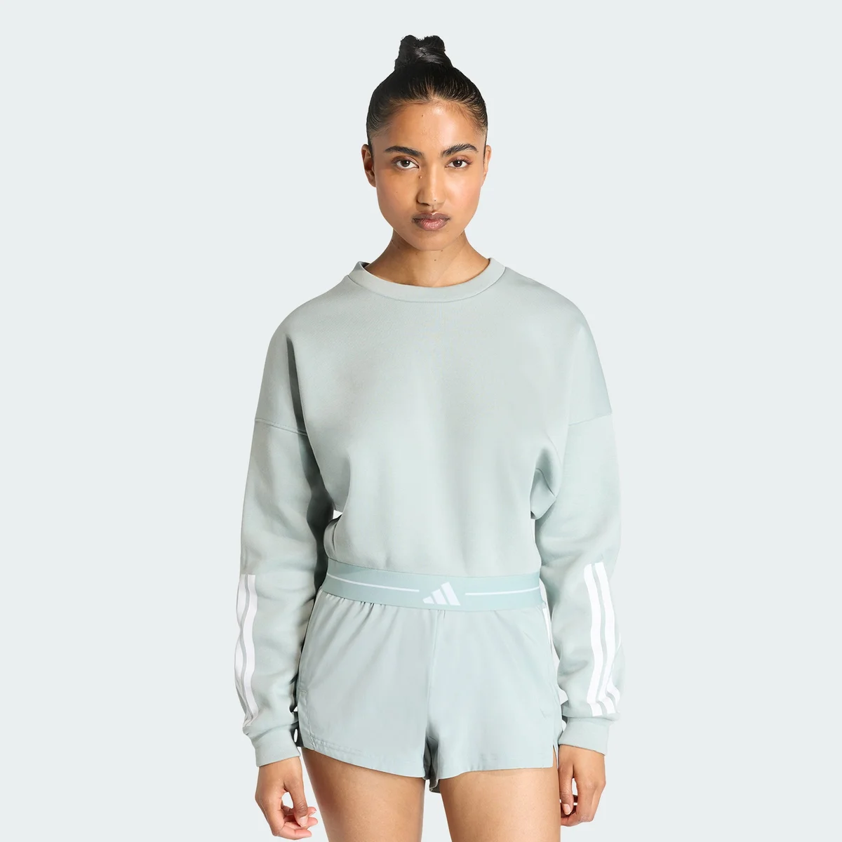 Sudadera Corta de Cuello Redondo Hyperglam