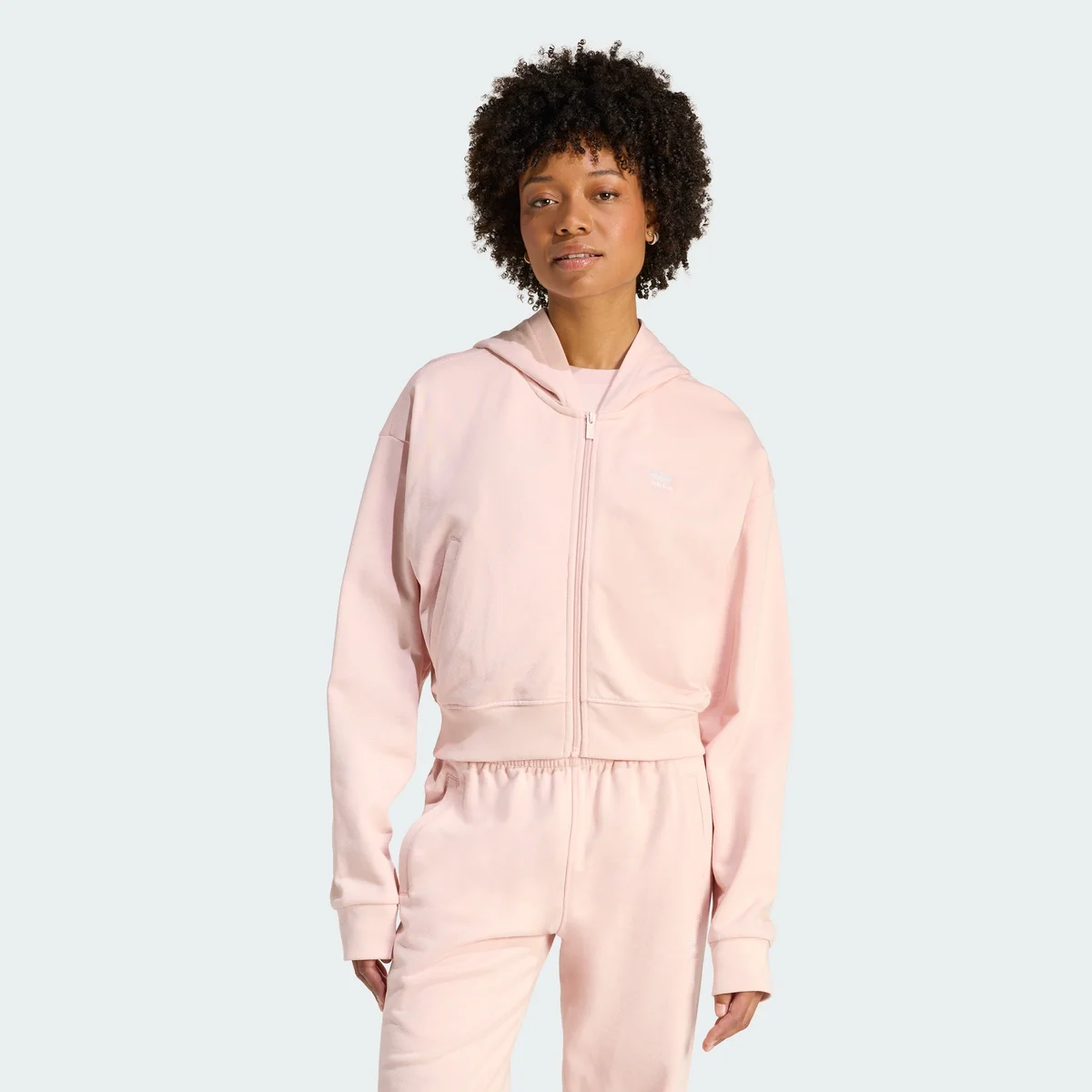 Sudadera Corta con Cremallera y Forro Polar Francés Essentials