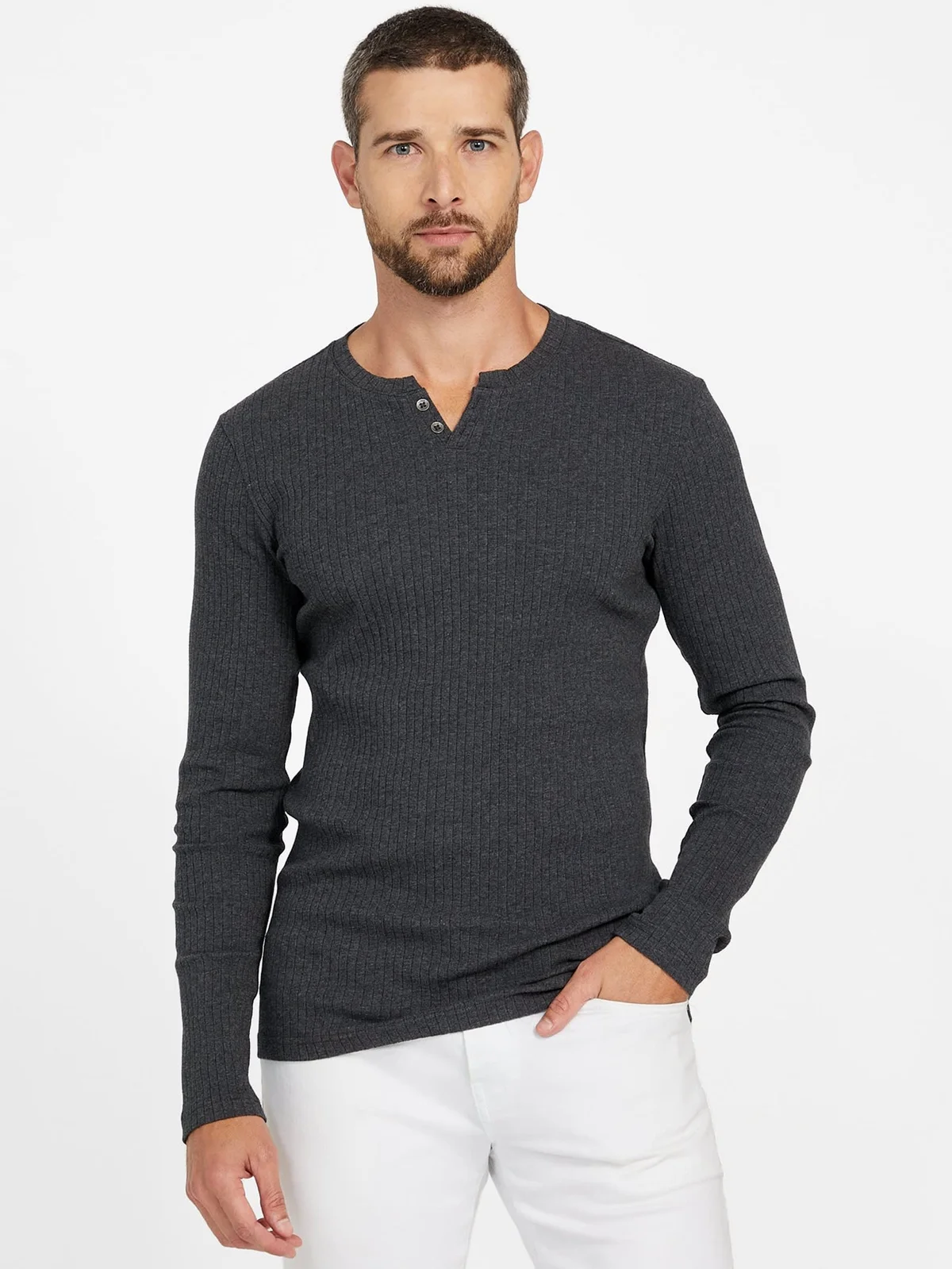 Camiseta Henley Todd de Manga Larga - imagen 8