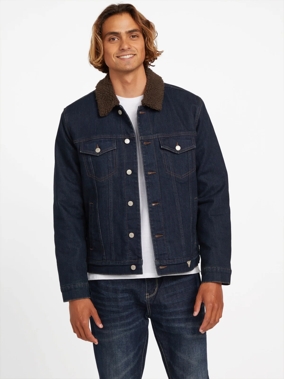 Chaqueta en Denim Braun con Forro Sherpa