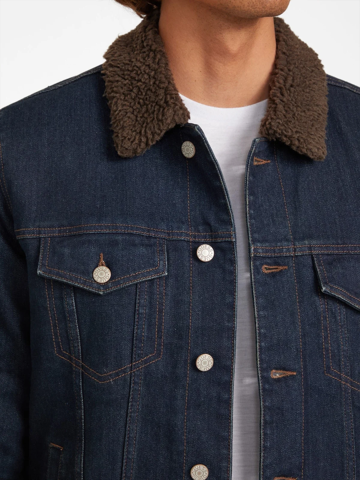 Chaqueta en Denim Braun con Forro Sherpa - imagen 4