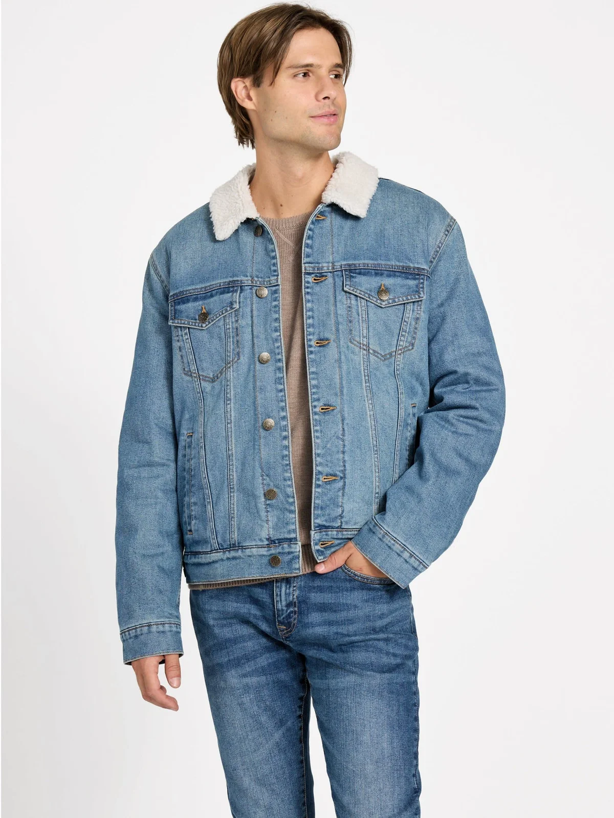 Chaqueta en denim Braun Sherpa - imagen 1