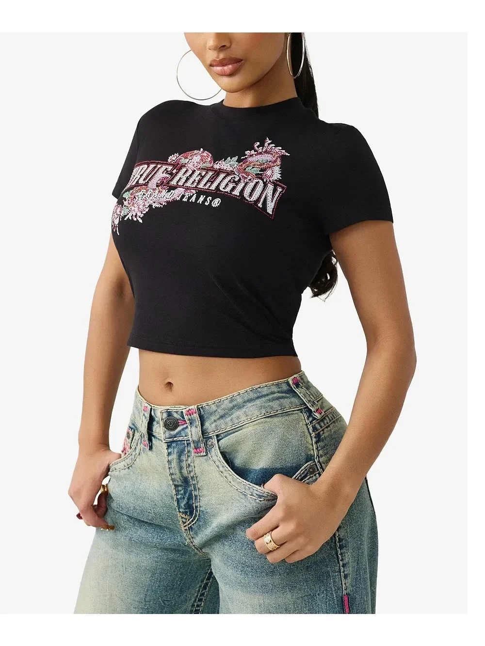 Camiseta Pequeña con Estampado de Serpiente de Cristal - imagen 3