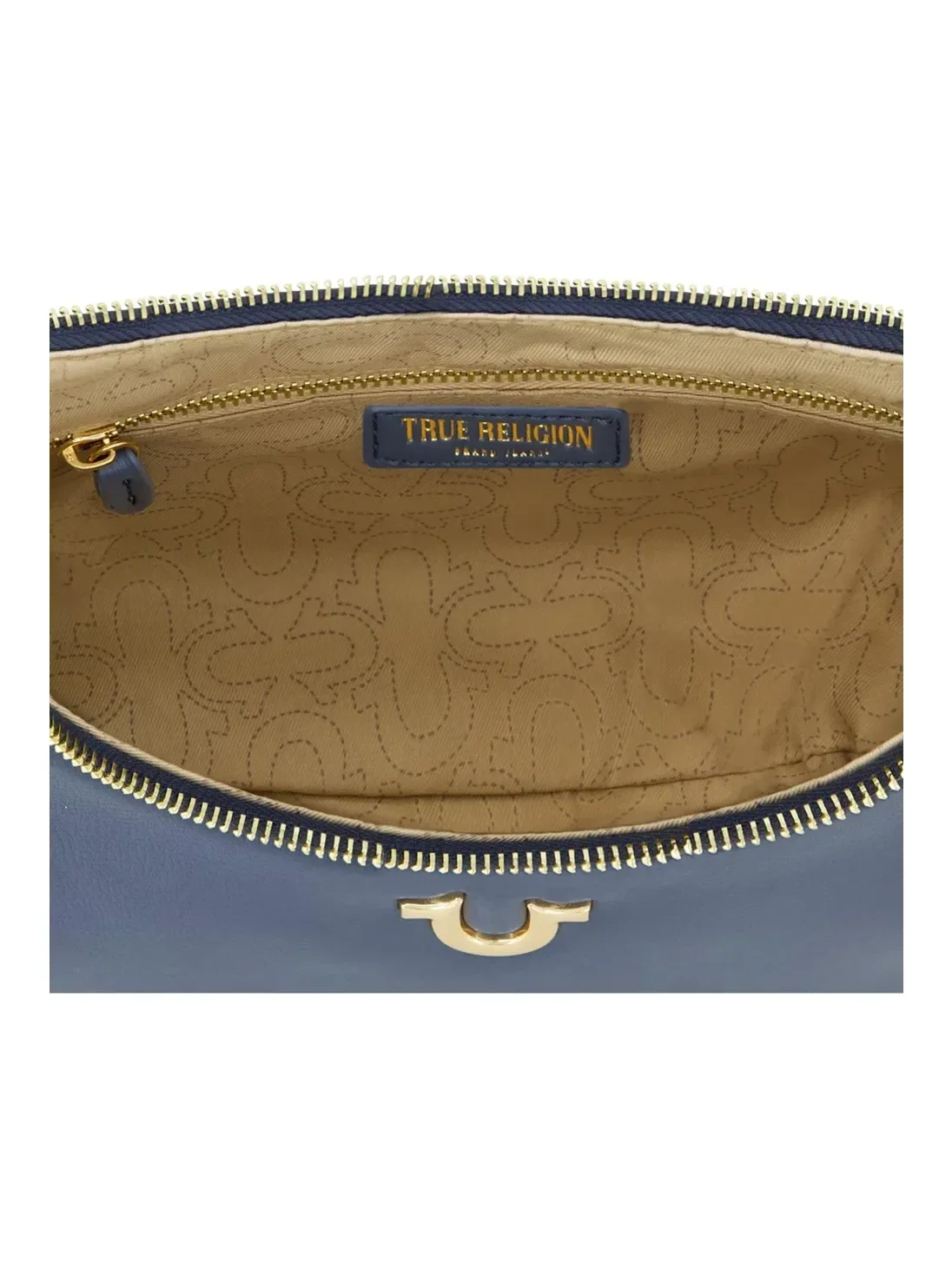 Bolso Hobo Azul con Cremallera Superior - imagen 4
