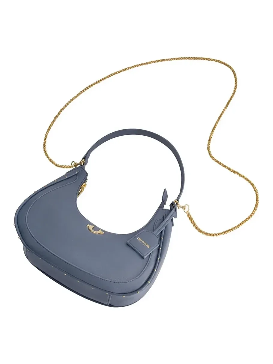 Bolso Hobo Azul con Cremallera Superior - imagen 3
