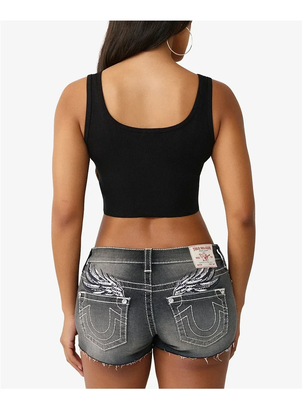 Camiseta sin Mangas Acanalada con Cristales - imagen 4
