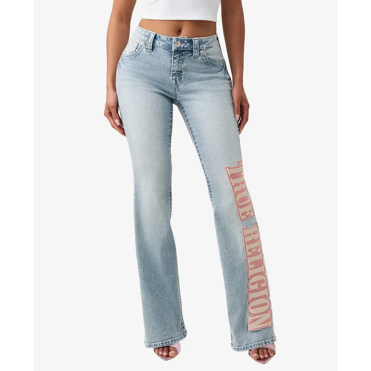 Jeans Becca tiro medio con logo - imagen 3
