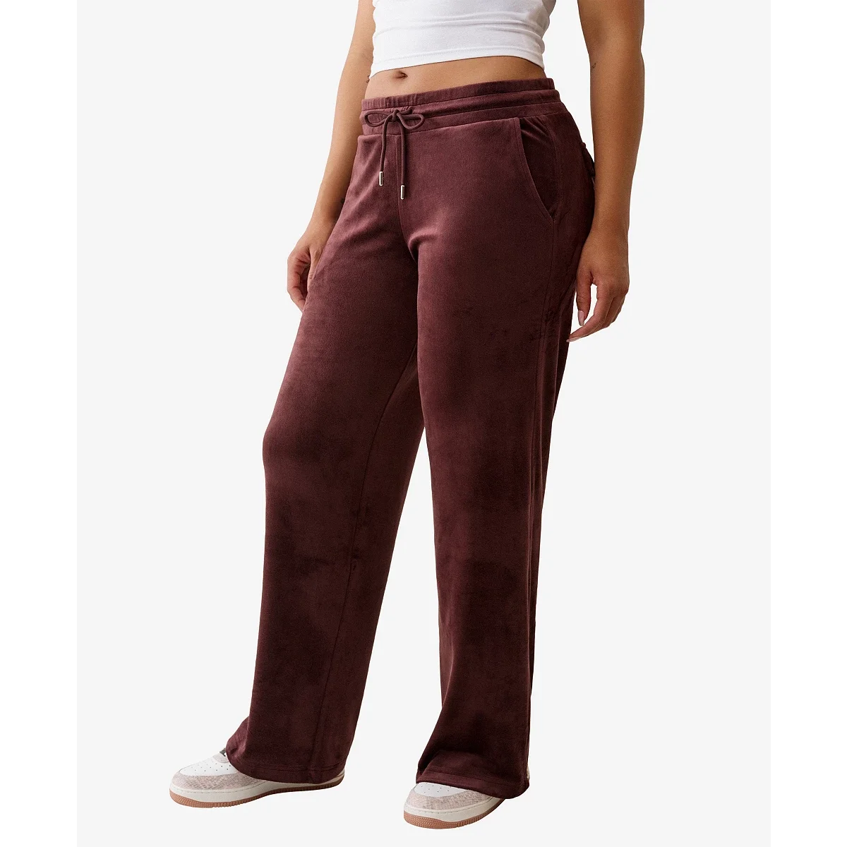 Pantalones rectos de terciopelo cristal - imagen 3