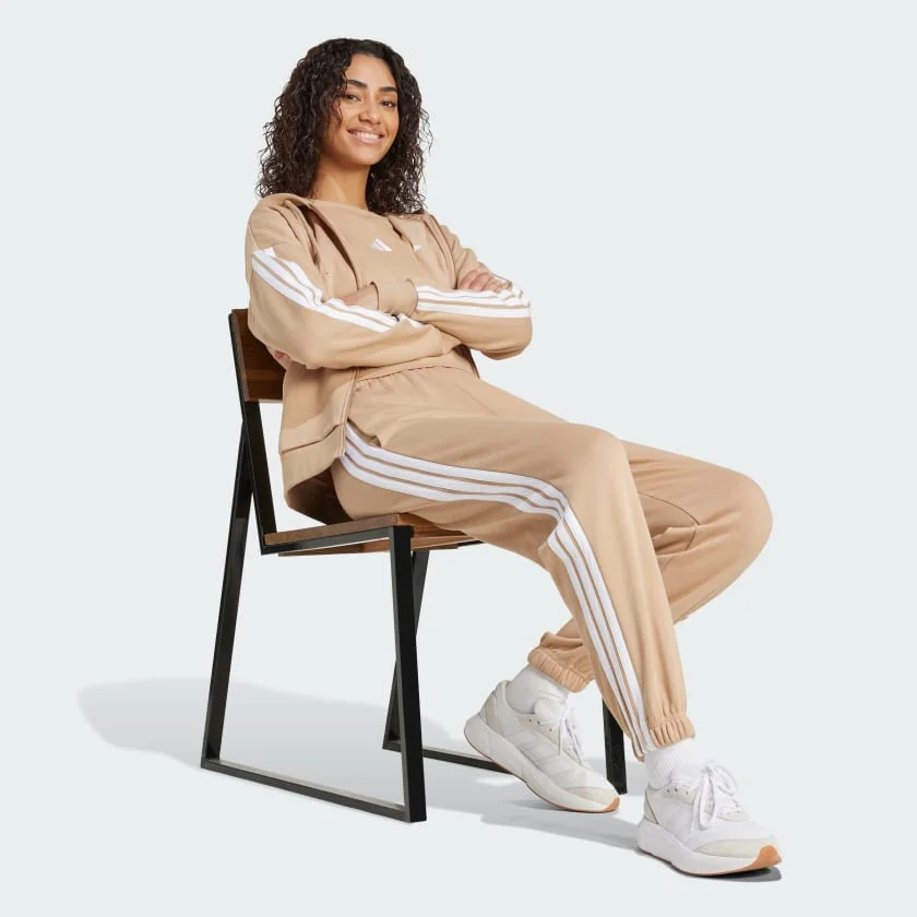Pantalón Essentials 3-Stripes Fleece Loose-Fit - imagen 3