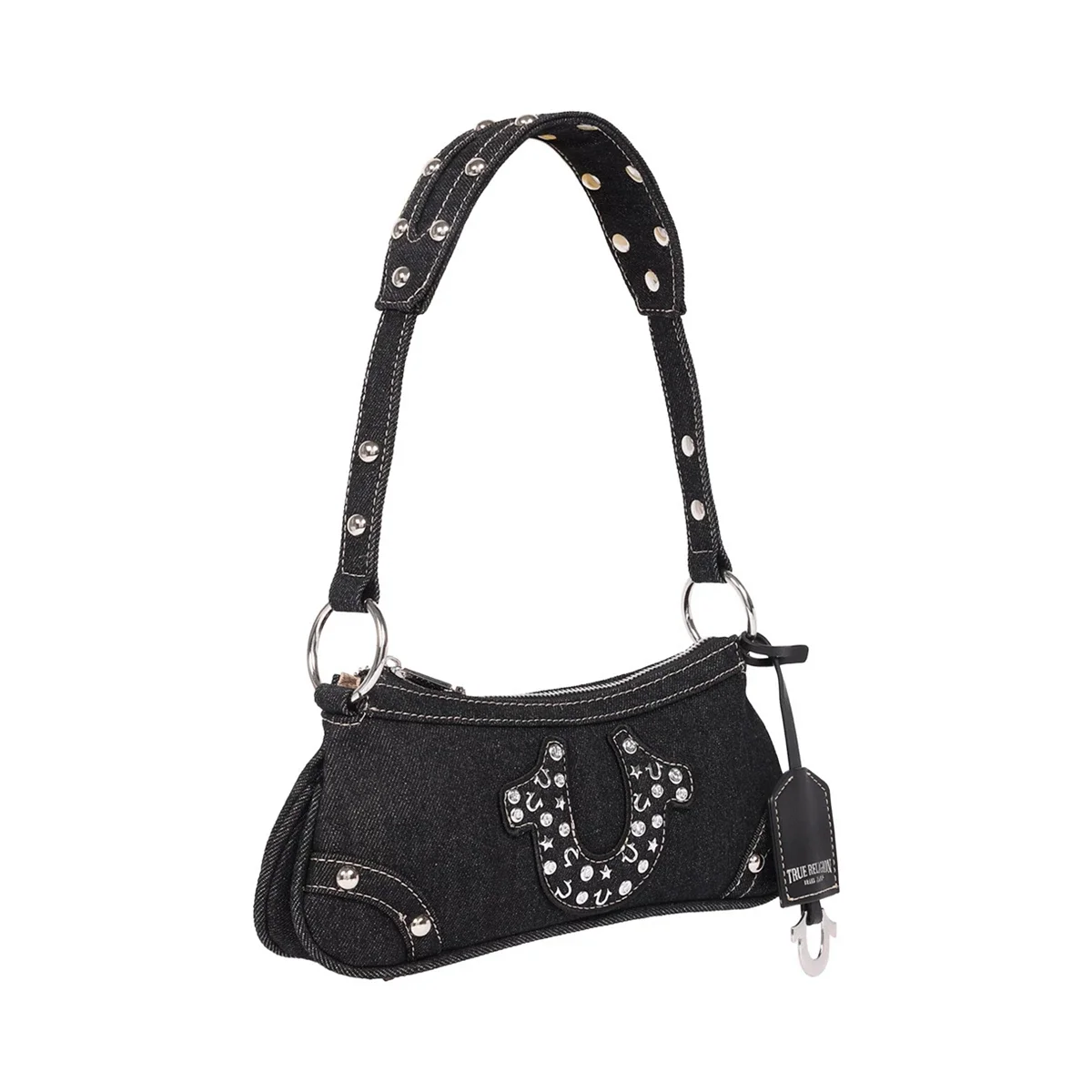 Bolso de hombro Horseshoe en denim - imagen 3