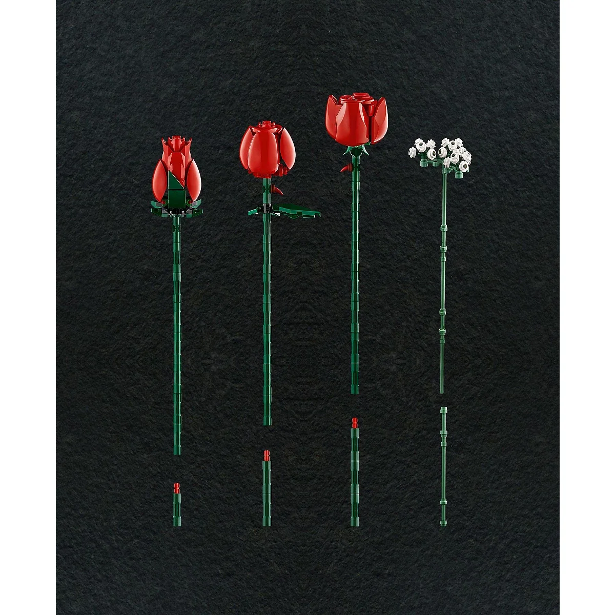 Set de Construcción Bouquet of Roses Icons - imagen 5