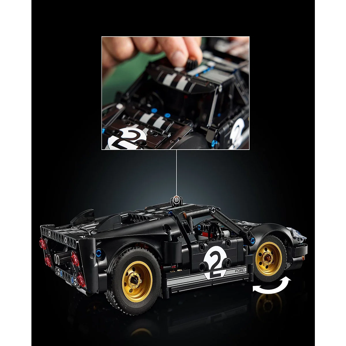 Set de Construcción 1966 Ford GT40 MKII Race Car - imagen 5