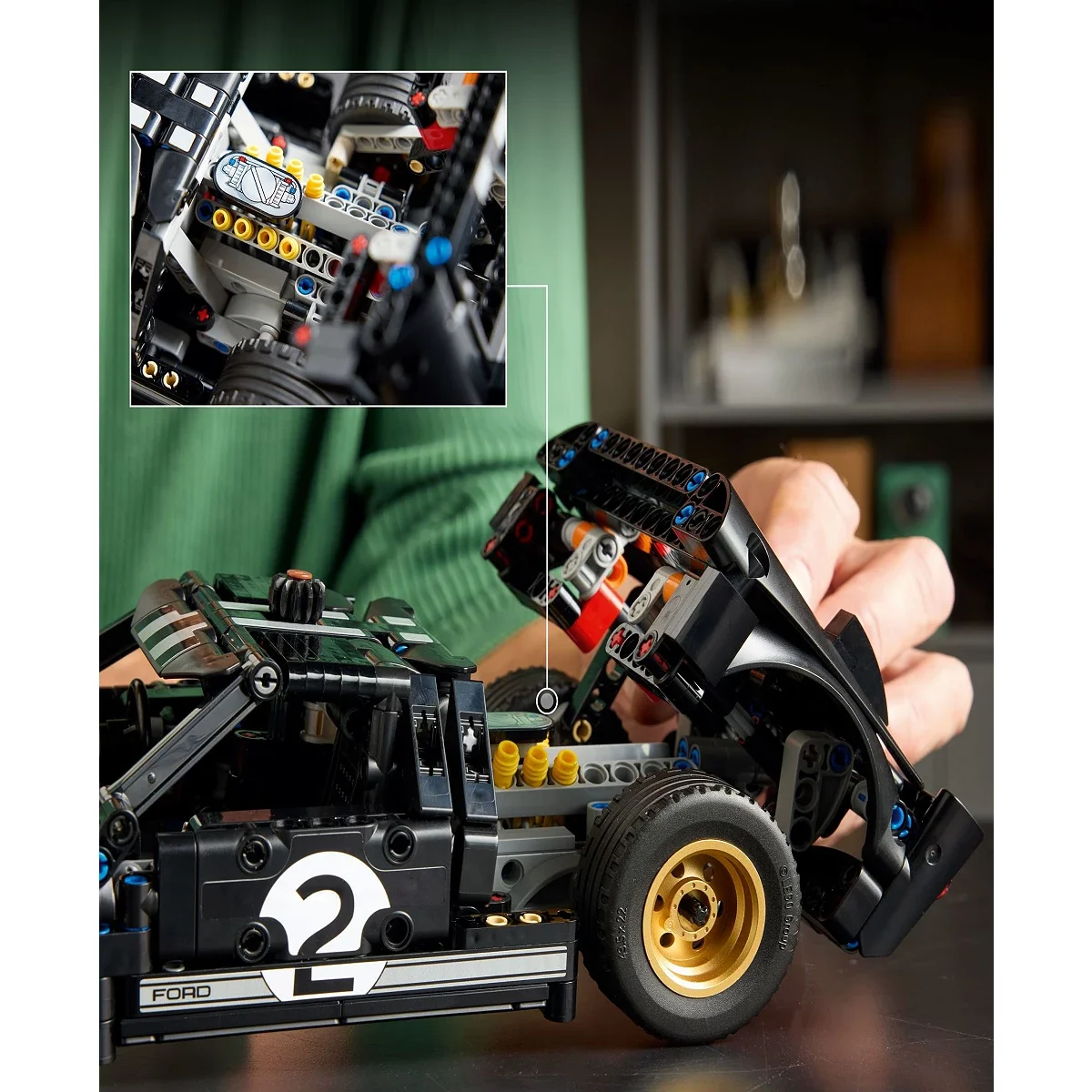 Set de Construcción 1966 Ford GT40 MKII Race Car - imagen 4