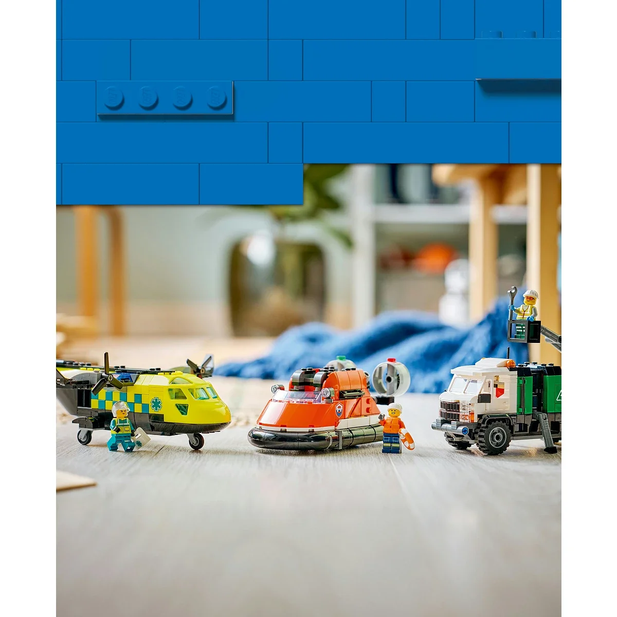 Set de Construccion City Airplane, Service Truck and Hovercraft - imagen 7