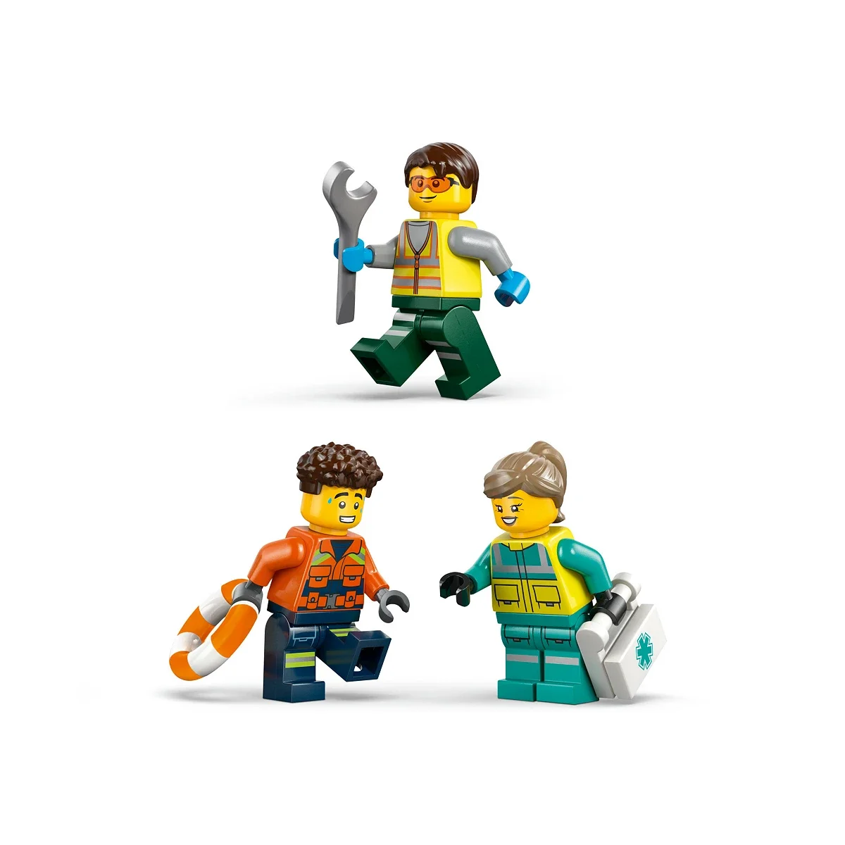 Set de Construccion City Airplane, Service Truck and Hovercraft - imagen 3