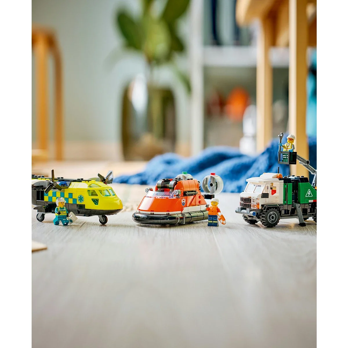 Set de Construccion City Airplane, Service Truck and Hovercraft - imagen 9