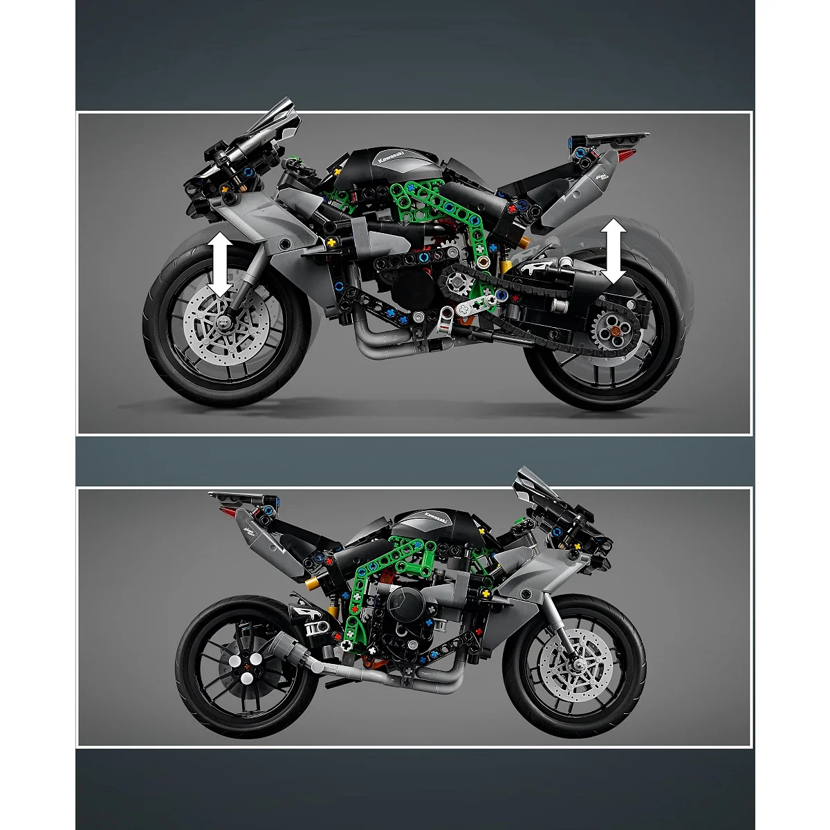 Juguete de Motocicleta Kawasaki Ninja H2R Technic - imagen 6