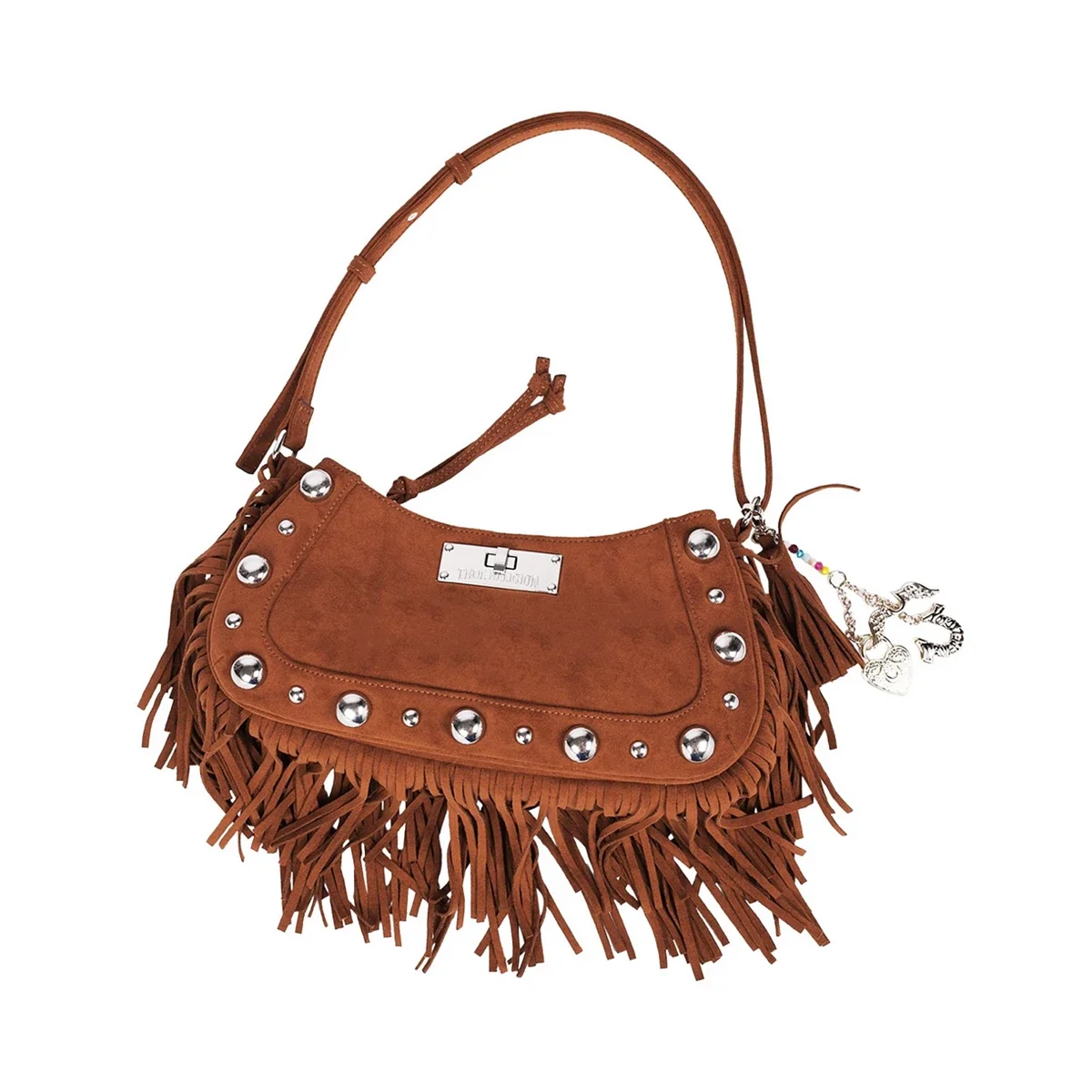 Bolso Hobo con Flecos y Tachuelas - imagen 7