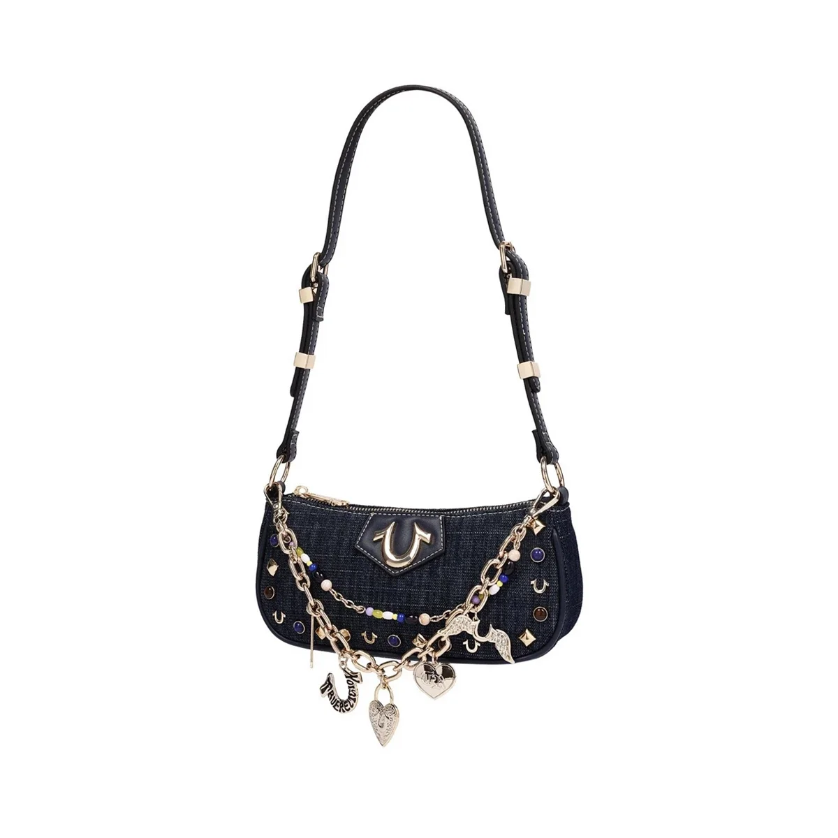 Bolso de Hombro Chain and Studs en Denim - imagen 3