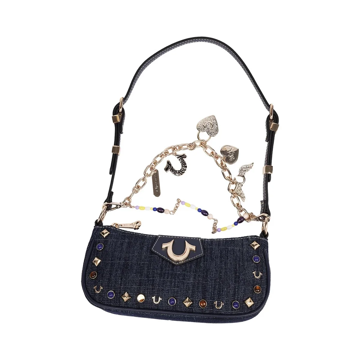 Bolso de Hombro Chain and Studs en Denim - imagen 7