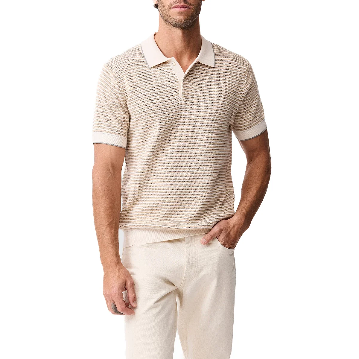 Polo de Tejido de Punto Oyster Island