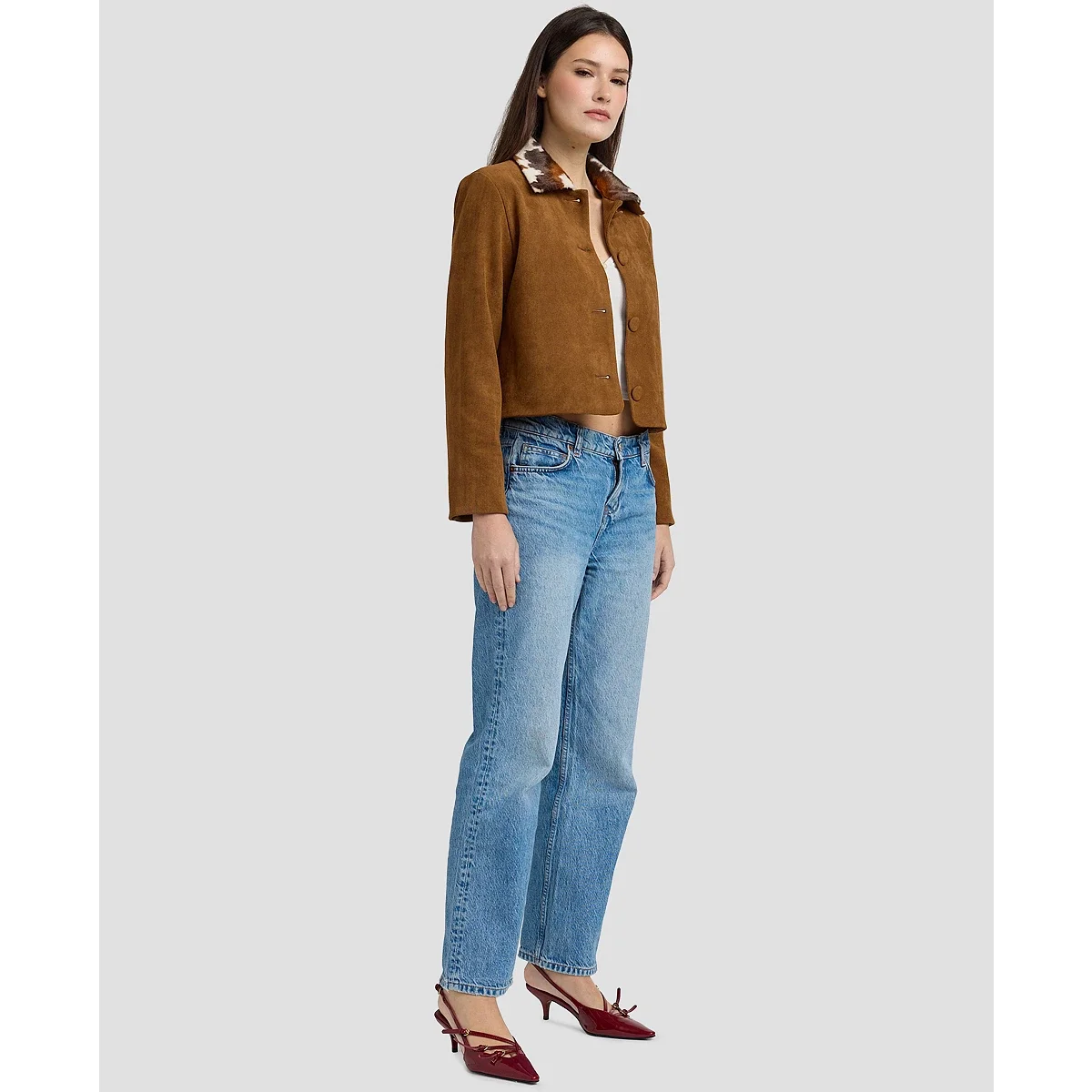 Chaqueta Corta Yumi en Gamuza Sintética - imagen 4