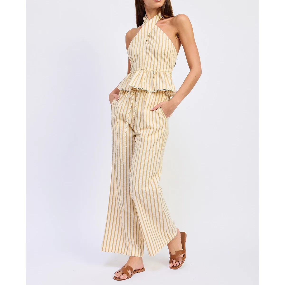 Pantalones de Talle Alto con Lazado - imagen 4